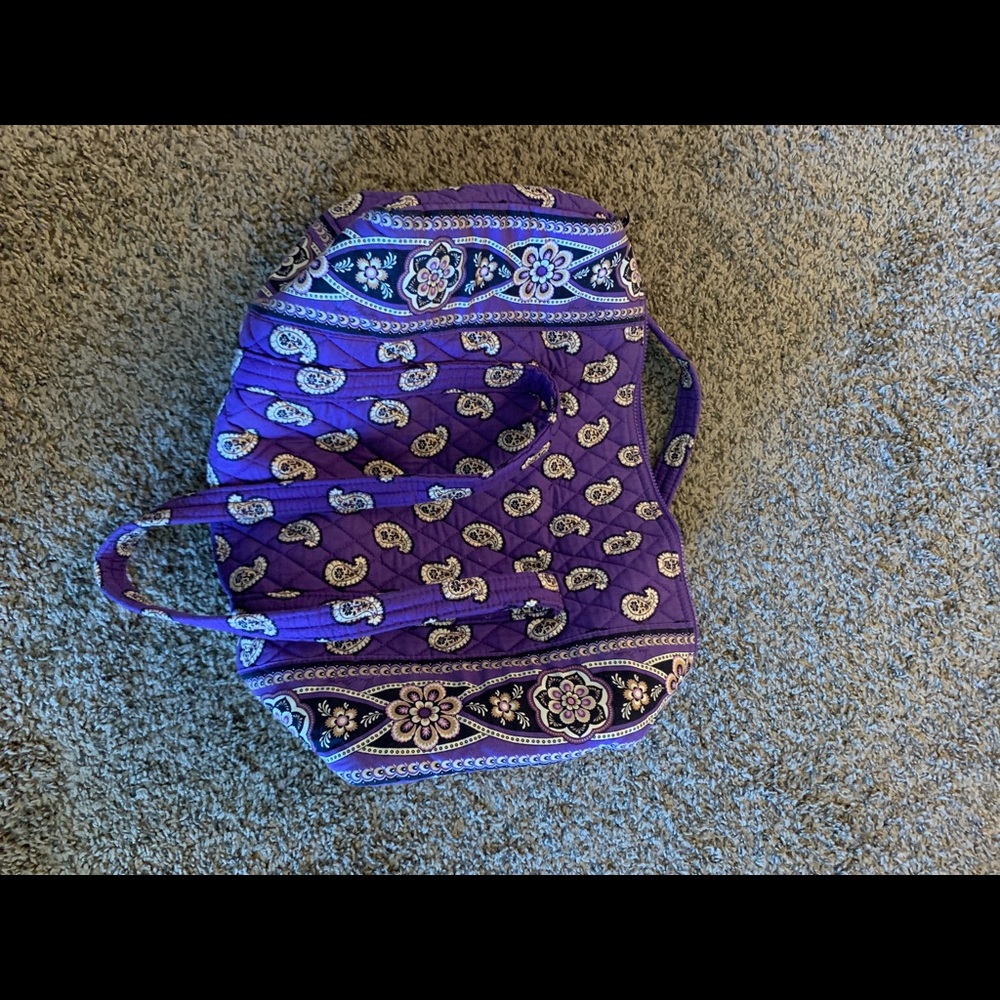 Vera Bradley Purple Paisley Small Weekender Bag - Picture 2 of 3